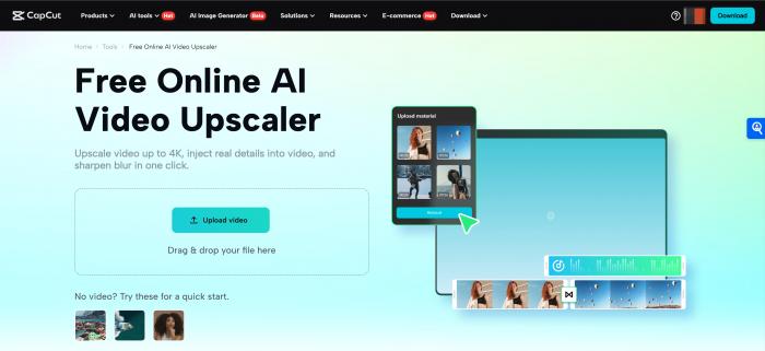 CapCut AI Video Upscaler
